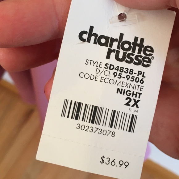 NWT Charlotte Russe+ ruffle pink dress size 2x - Picture 5 of 12